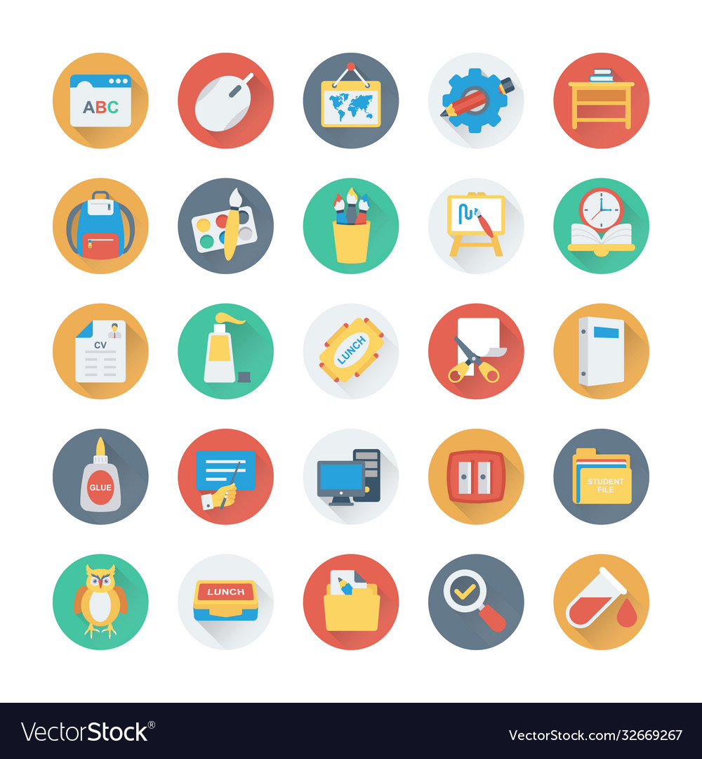 School and education icons 7