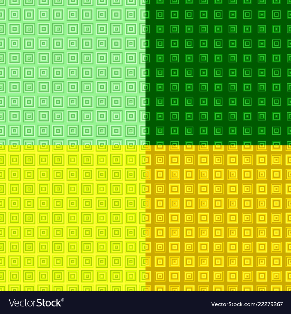 Seamless abstract square pattern background set
