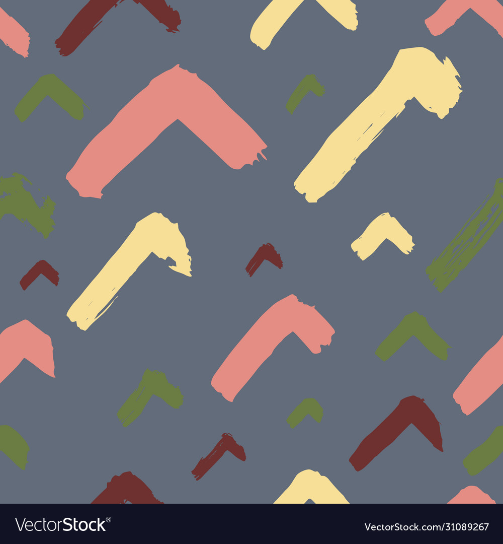 Seamless pattern with textured strokes vector image Seamless pattern with textured strokes