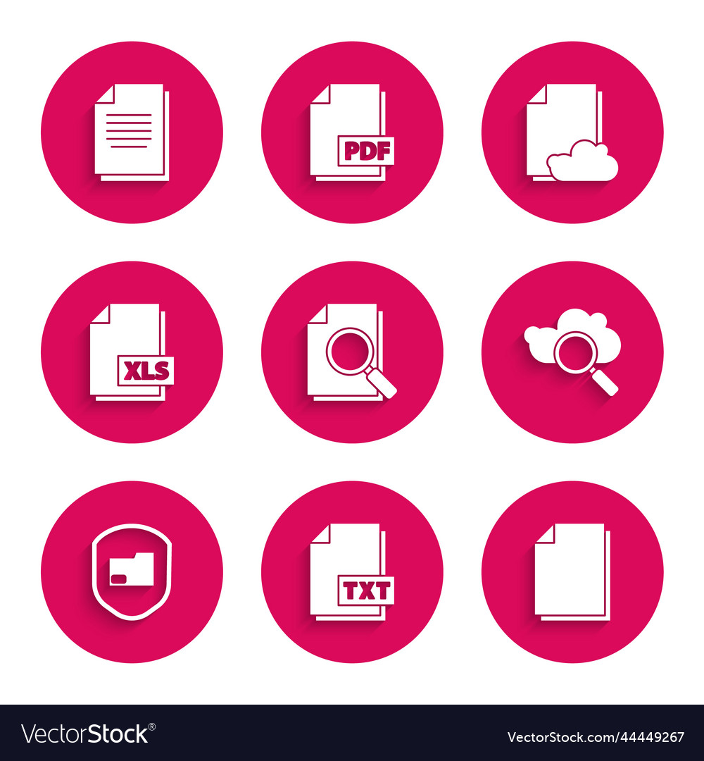 Set document with search txt file vector image Set document with search txt file