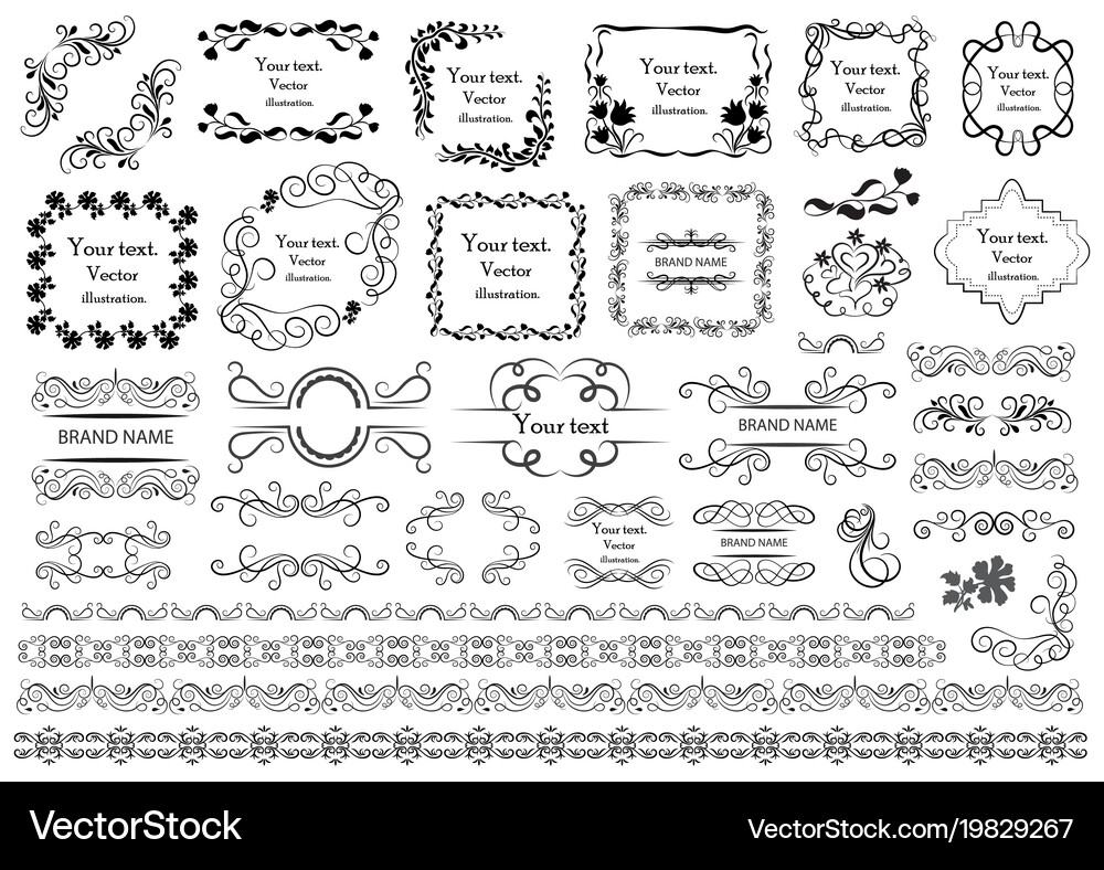 Set of graphic elements for design Royalty Free Vector Image