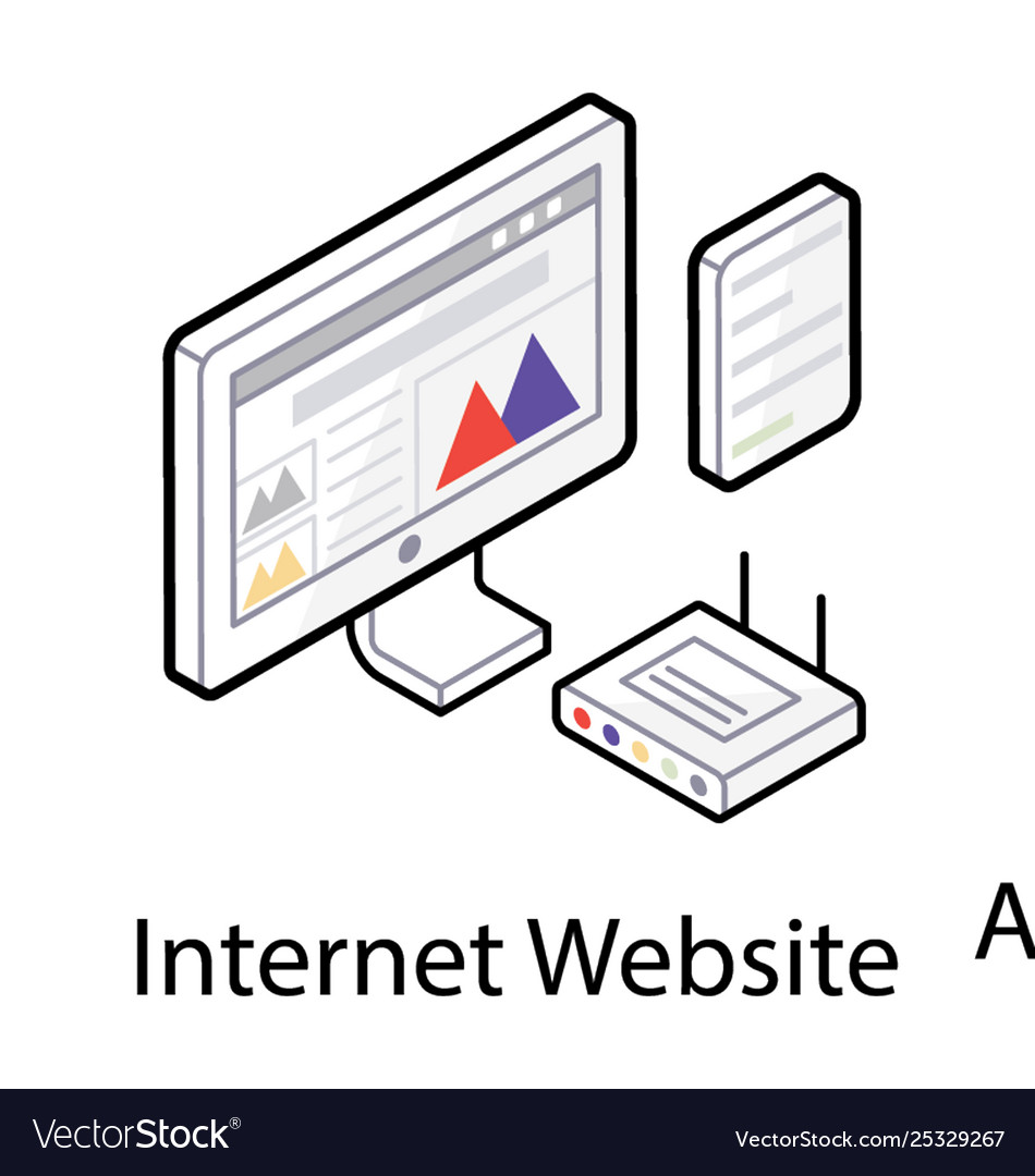 Web concept analytics in isometric icon