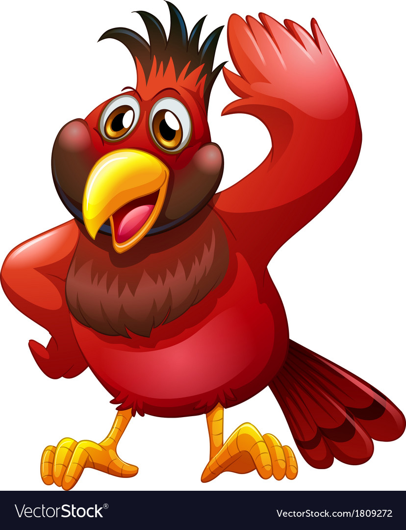 A red bird Royalty Free Vector Image - VectorStock