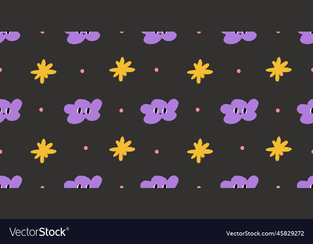 Abstract characters seamless pattern