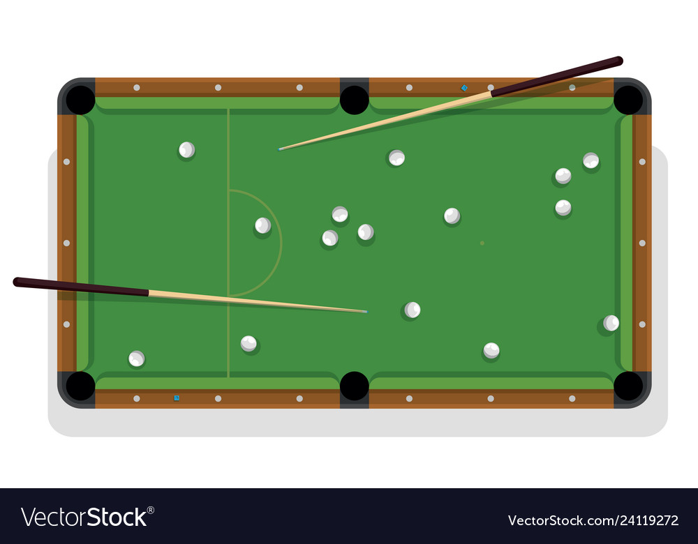 Billiard table cue and pool balls for game