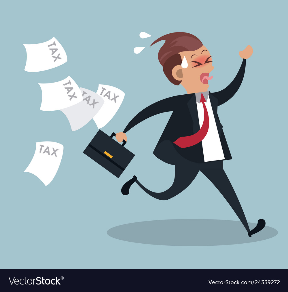 Businessman Running With Briefcase Royalty Free Vector Image