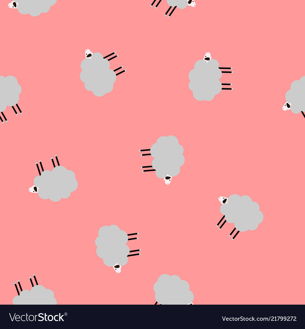 Cartoon sheep pink cute pattern