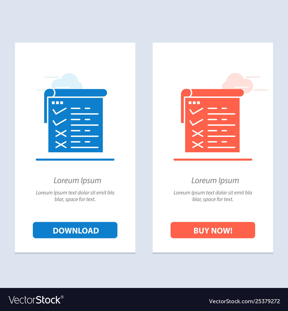 Prüfbericht Qa blau und rot herunterladen vector image Prüfbericht Qa blau und rot herunterladen