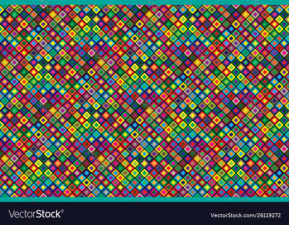 Colorful Square Pattern - Disco Vibes