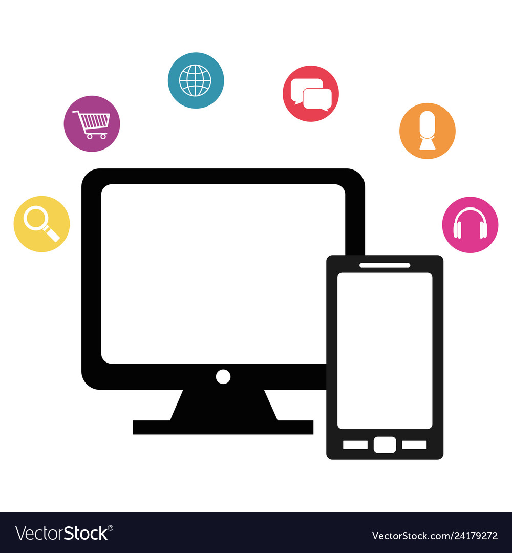 Computer display with multimedia apps