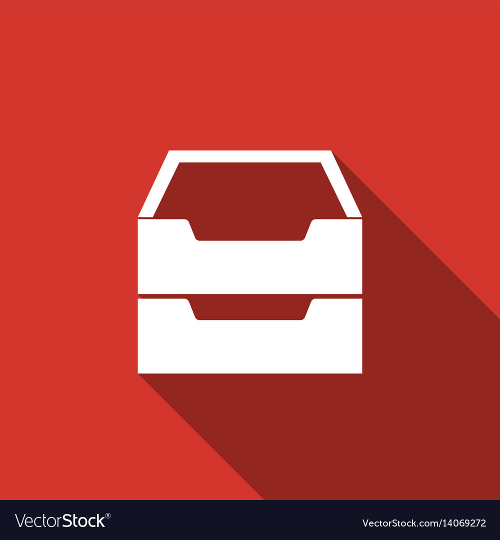 Document Inbox Icon with Shadow