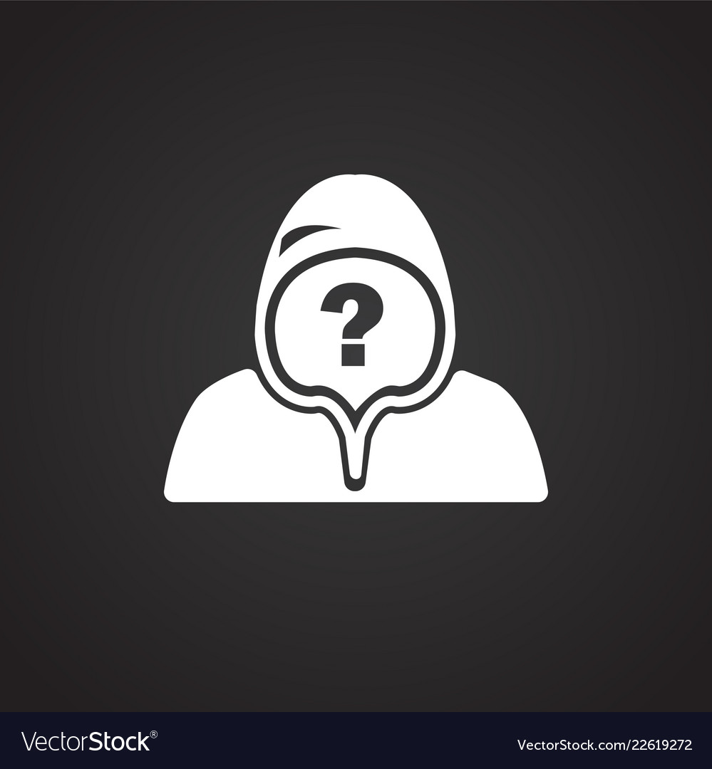 Hacker on black background vector image Hacker on black background