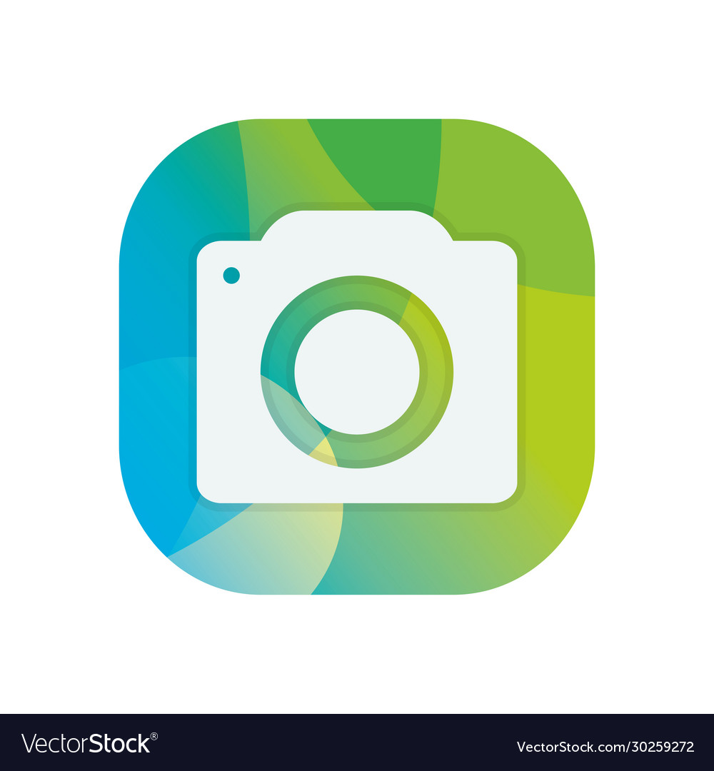 Isolated camera device block flat style icon