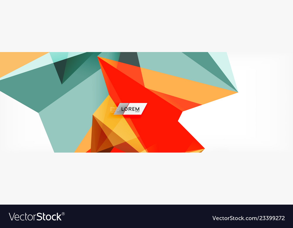 Mosaic triangular low poly style abstract