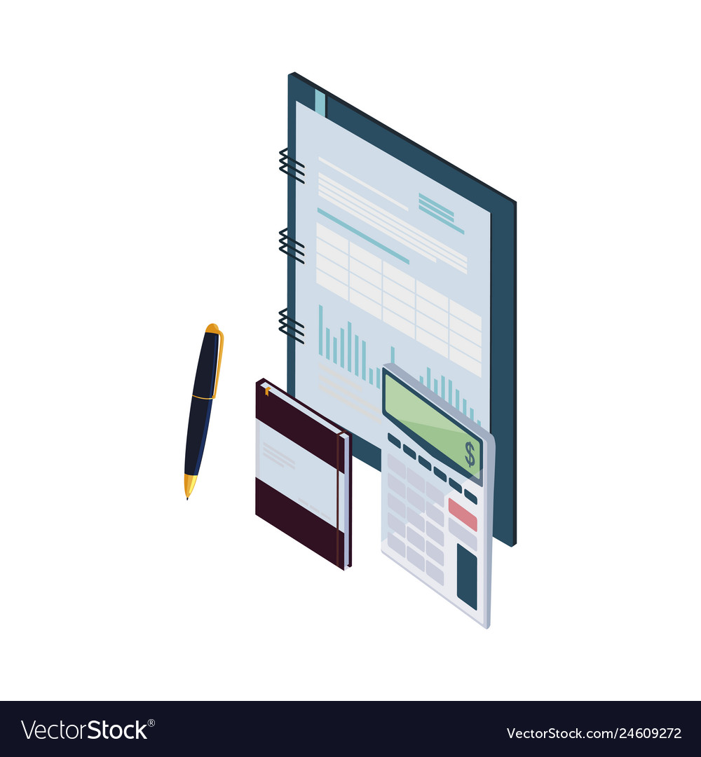 Office notepad with set items