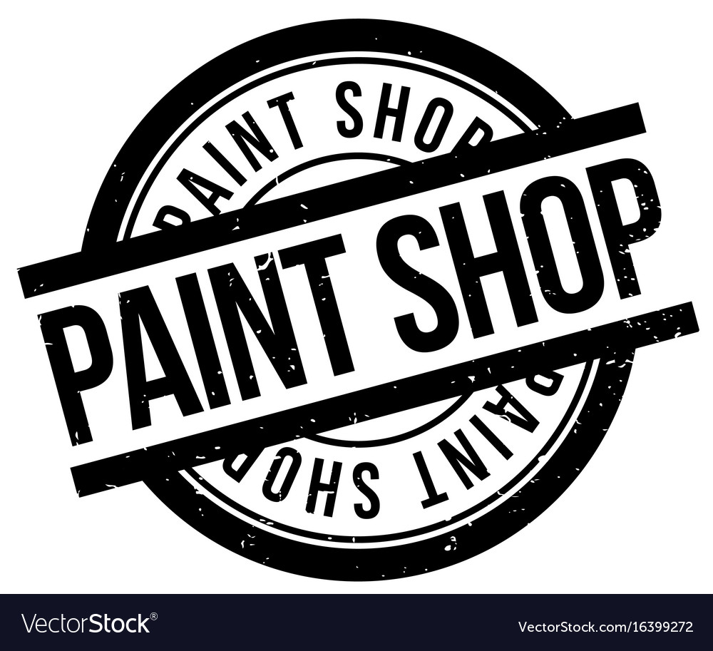 Paint shop rubber stamp