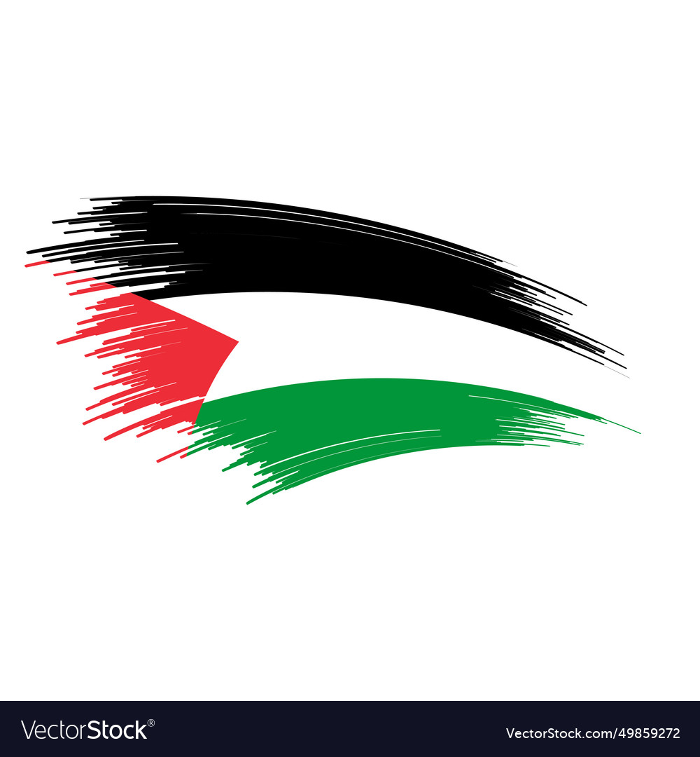 Palestine flag icon design Royalty Free Vector Image