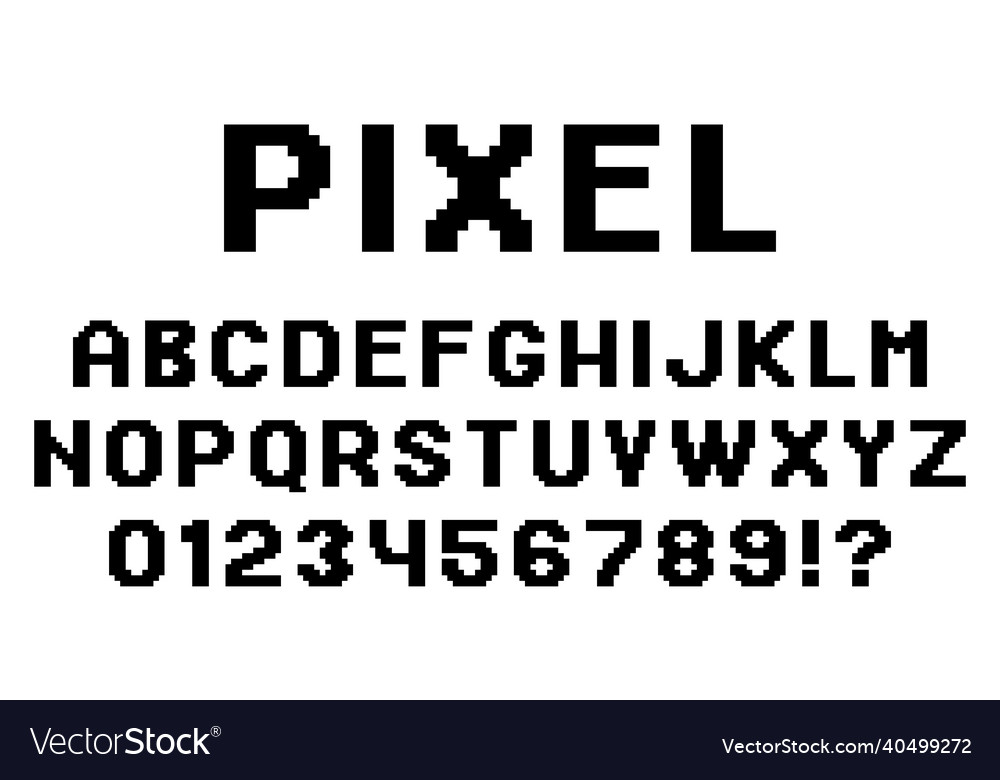 Retro Pixel Font Set