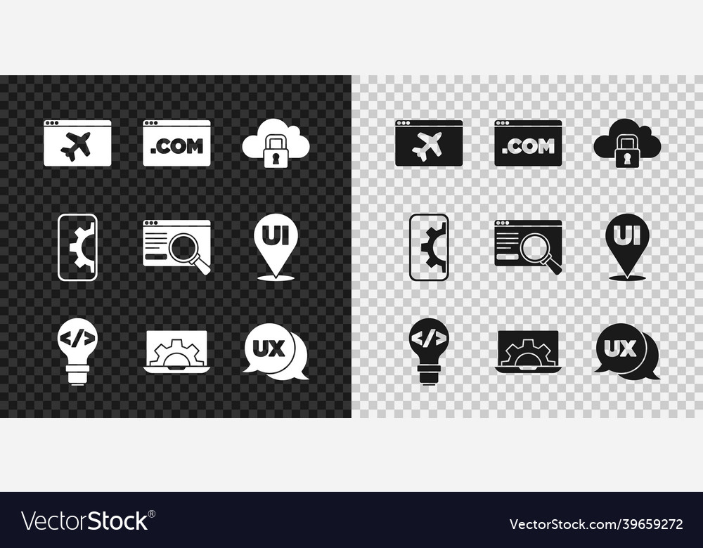 Set website template ui or ux design cloud vector image Set website template ui or ux design cloud