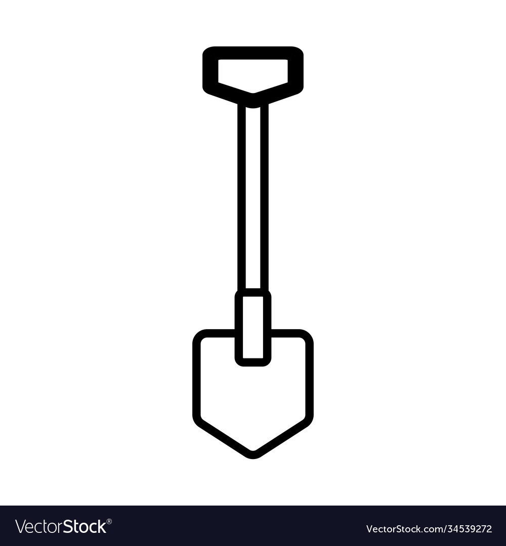 Shovel gardening line style icon