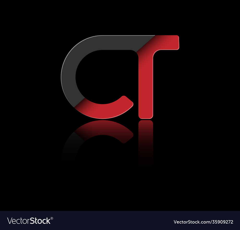 Stylized lowercase letters c and t in red