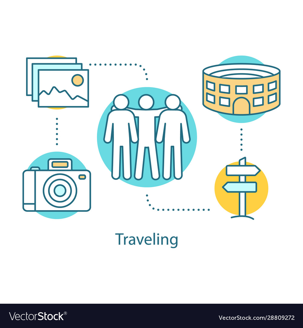 Traveling concept icon