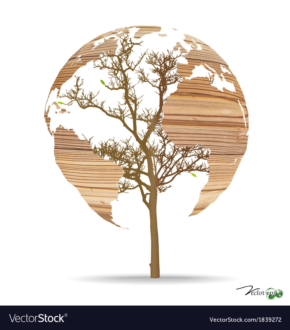 Tree shaped world map