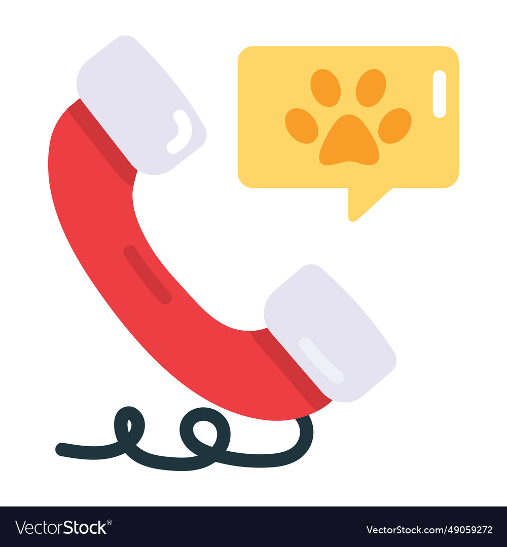 Veterinary call Royalty Free Vector Image VectorStock
