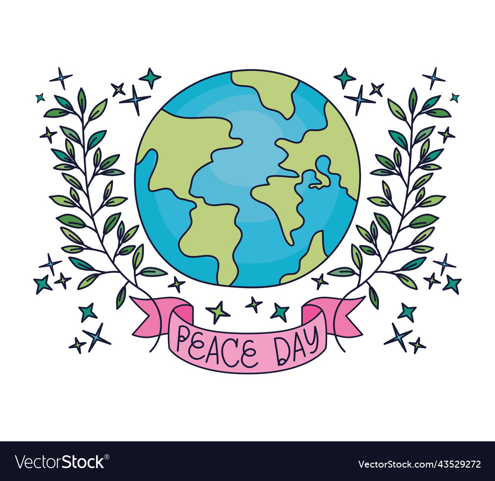 World peace day Royalty Free Vector Image - VectorStock