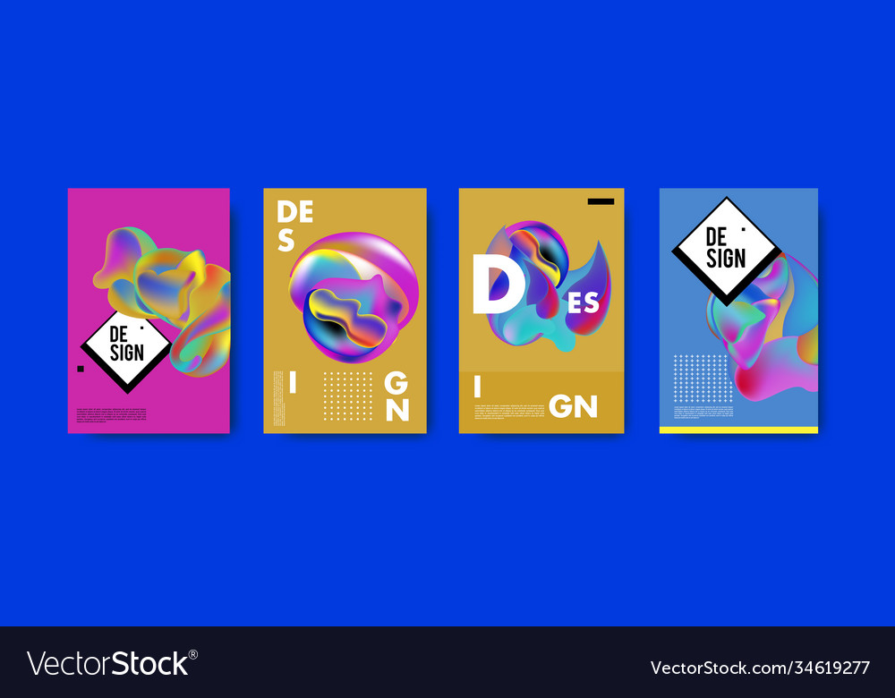 Abstract colorful liquid and fluid pattern Vector Image Abstract colorful liquid and fluid pattern