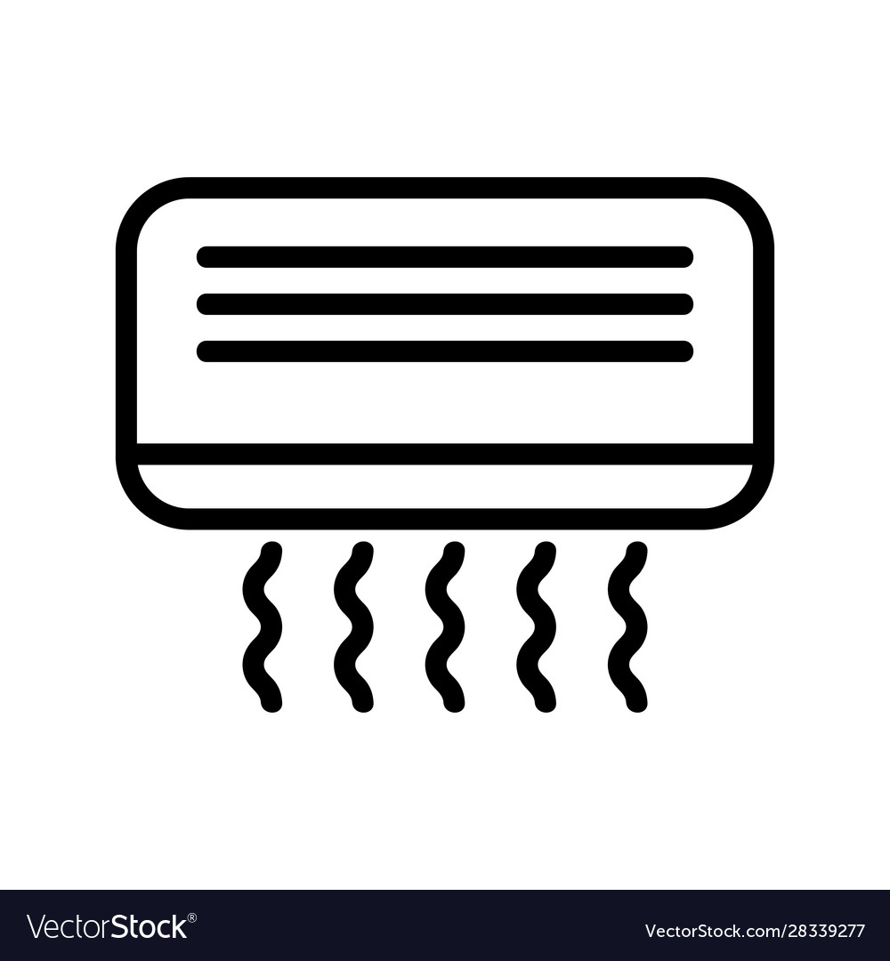 Air Conditioner Icon Isolated Contour Royalty Free Vector