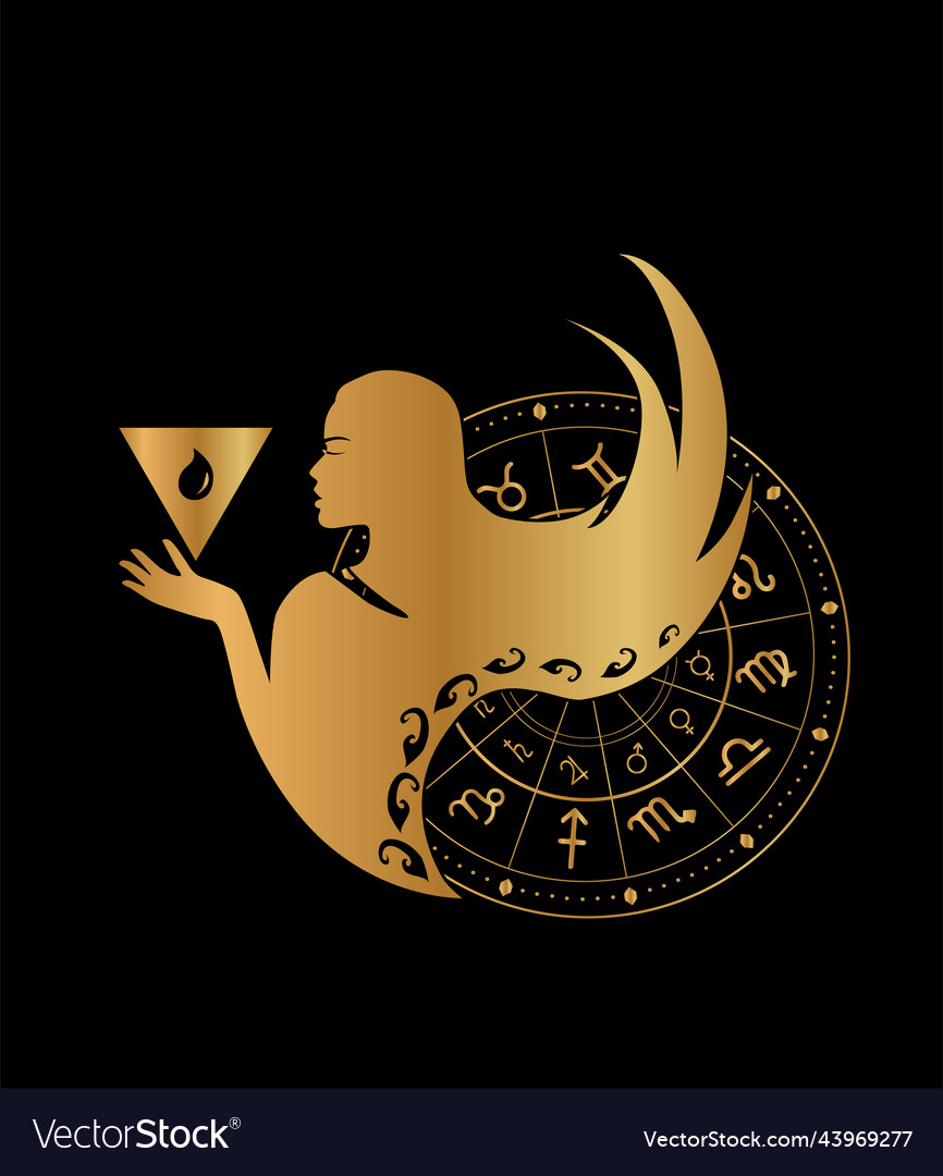 Aquarius sign gold