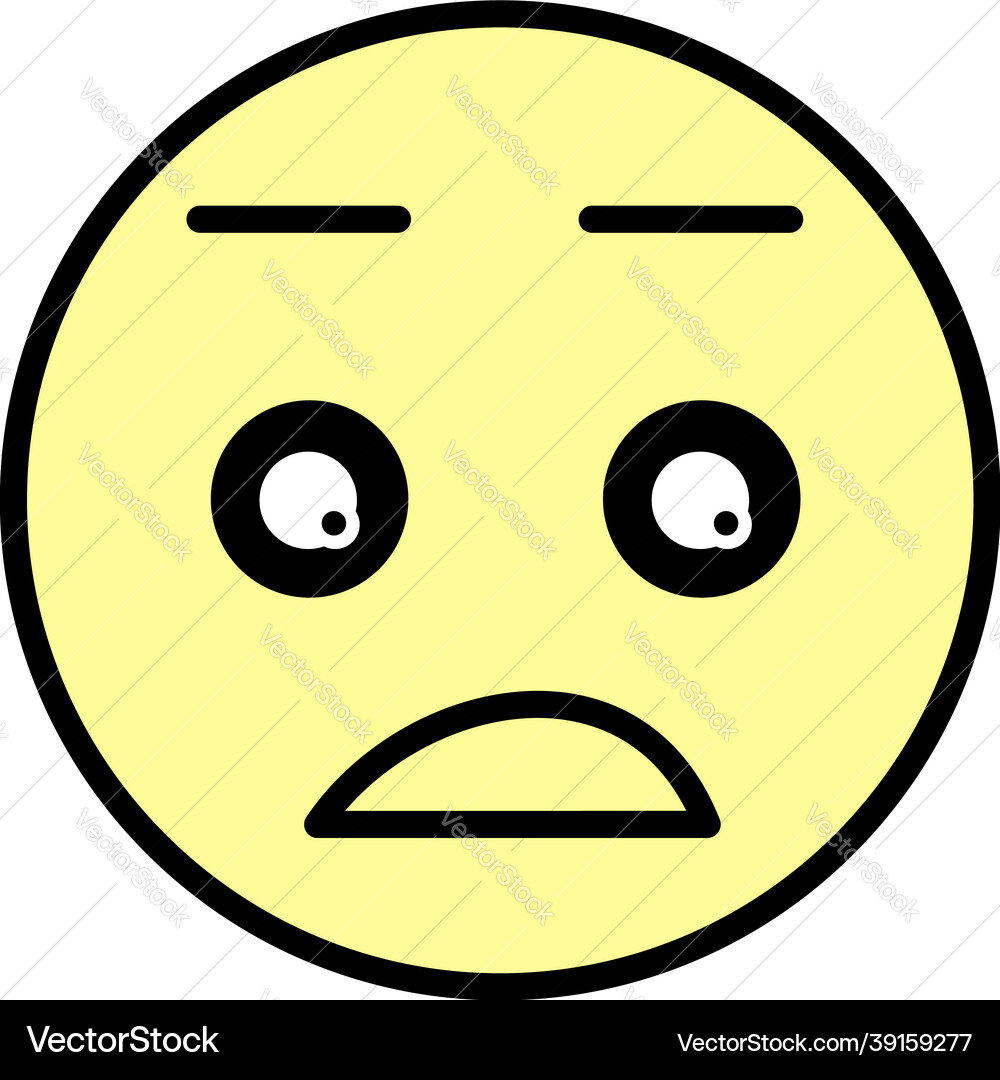 Astonished emoji on a white background Royalty Free Vector