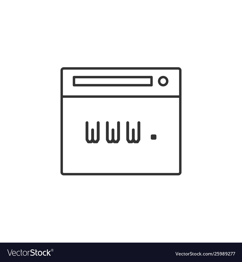 Browser internet web line icon simple modern flat