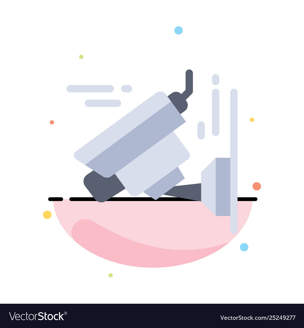 Camera image technology abstract flat color icon vector image Camera image technology abstract flat color icon