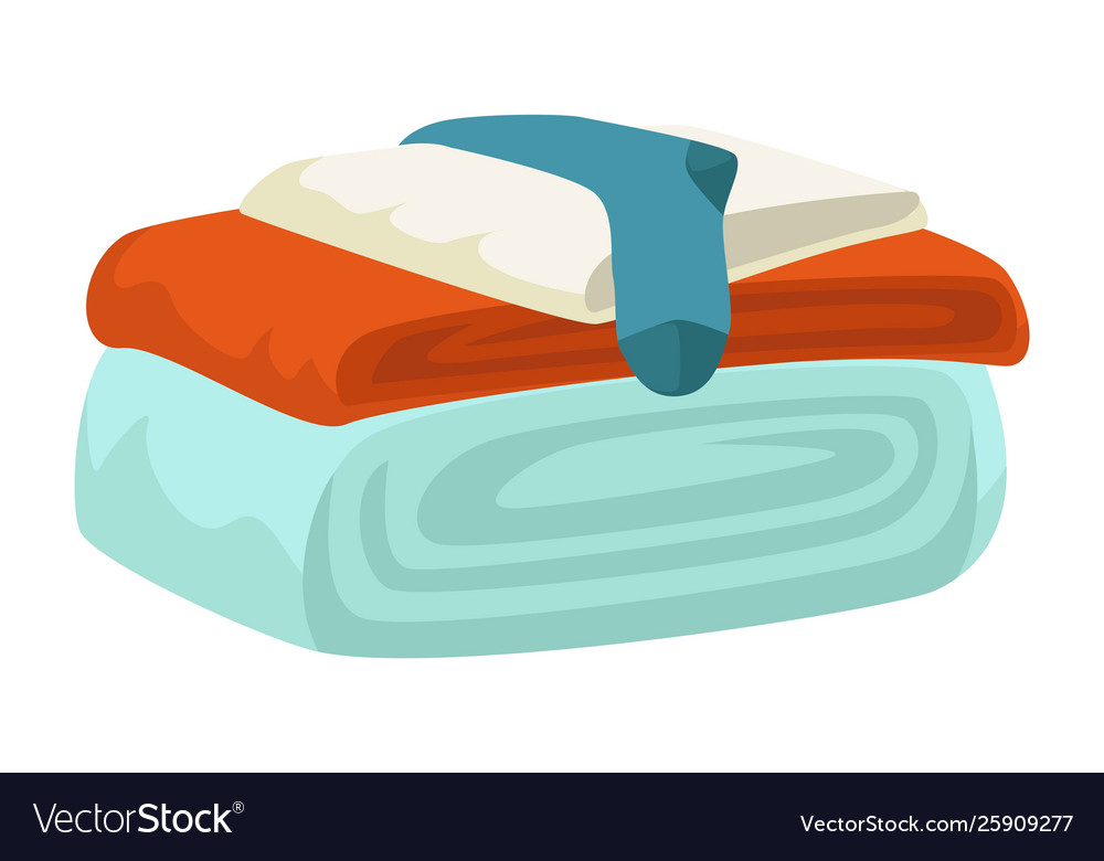 Clothes washing towel and stocking clean linen Vector Image