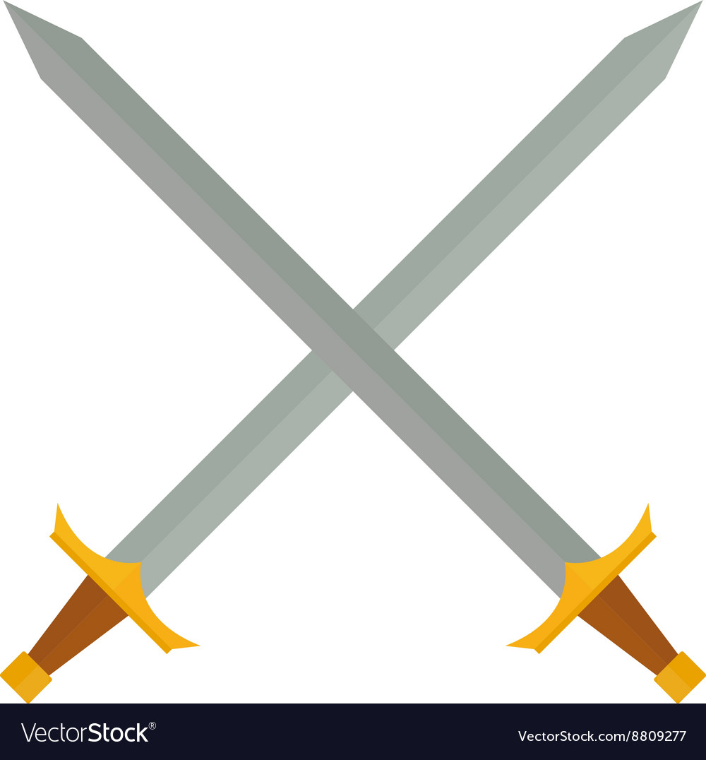 Cross swords Royalty Free Vector Image - VectorStock