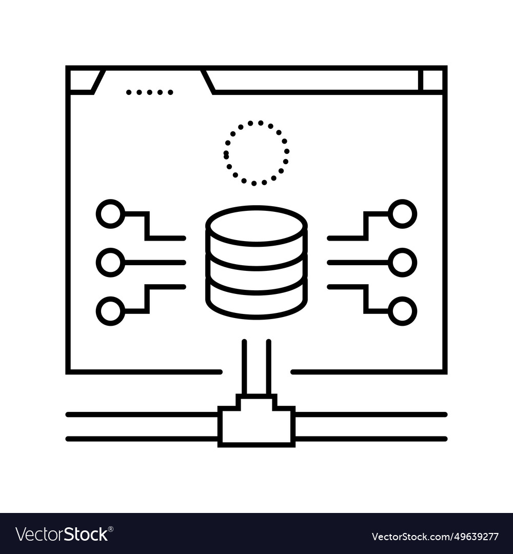 Database connectivity line icon
