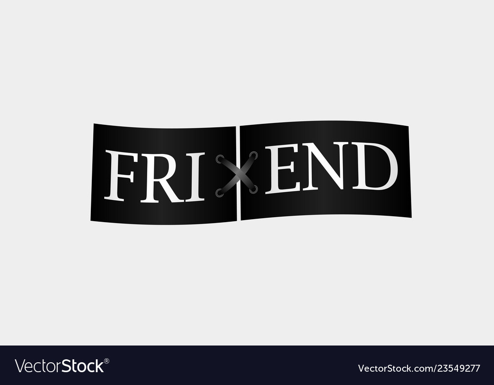 Friend word typography for printing Royalty Free Vector