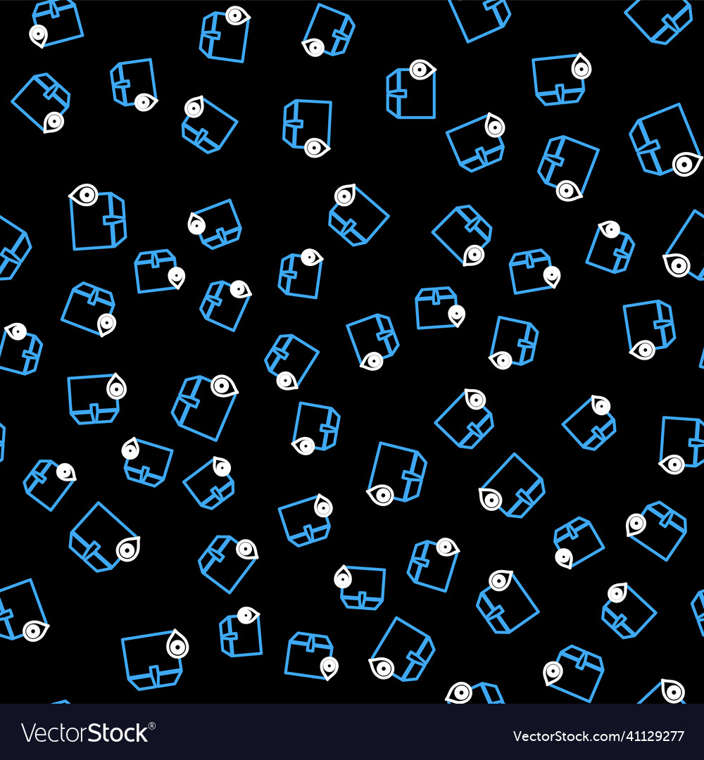 Line location with cardboard box icon isolated Vector Image Line location with cardboard box icon isolated