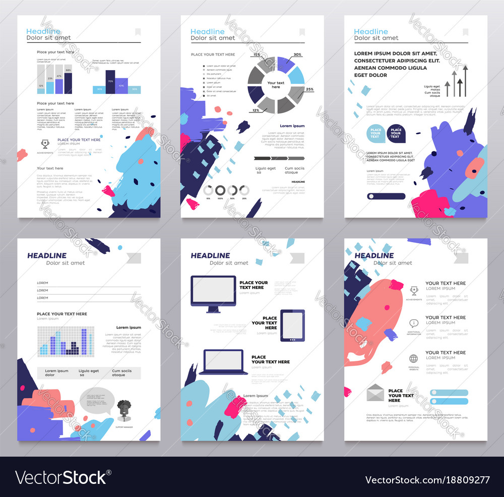 presentation booklet set of modern royalty free vector