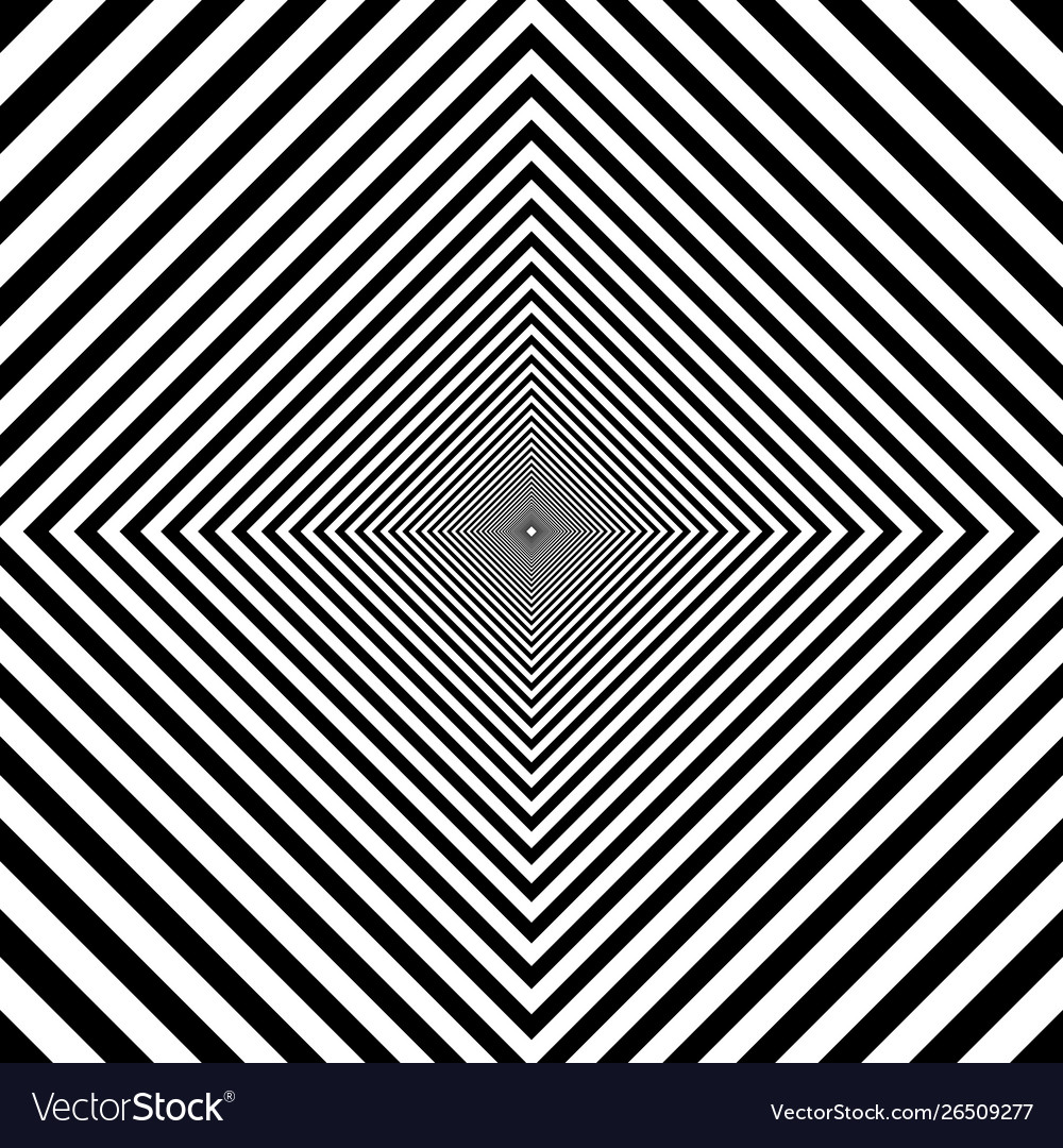 Psychedelic tunnel chessboard pattern in black vector image Psychedelic tunnel chessboard pattern in black