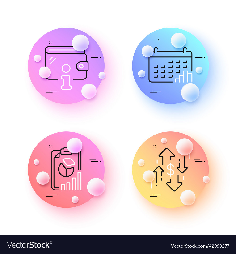 Report calendar graph and dollar rate minimal Vector Image Report calendar graph and dollar rate minimal