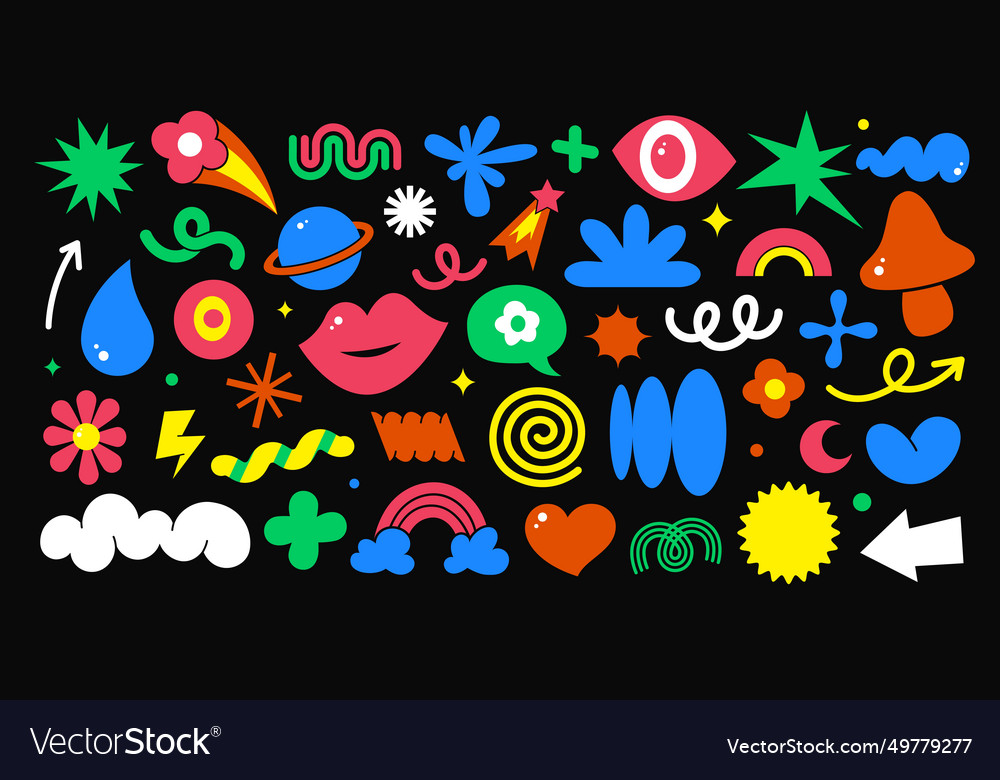 Retro Abstract Shapes Set