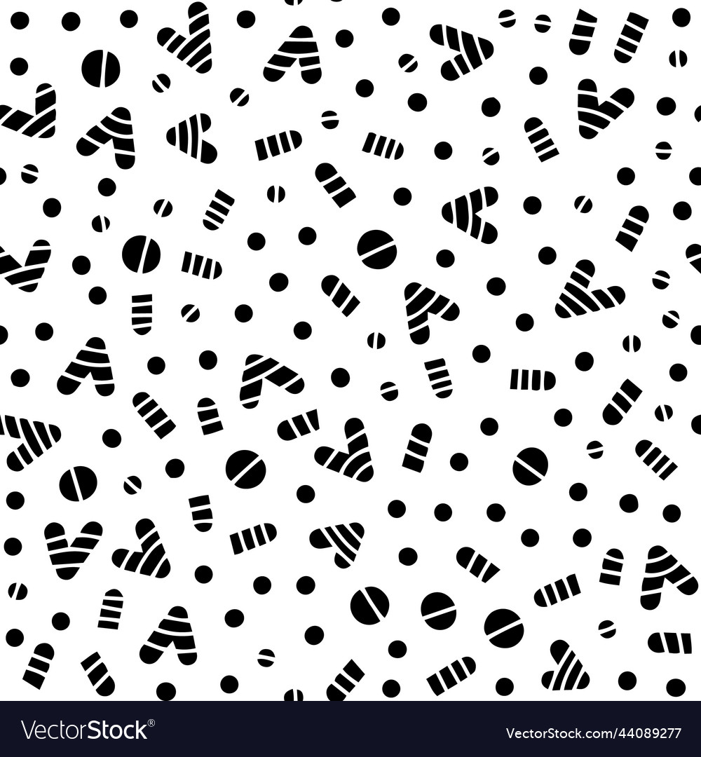 Seamless pattern with simple curvy shapes vector image Seamless pattern with simple curvy shapes