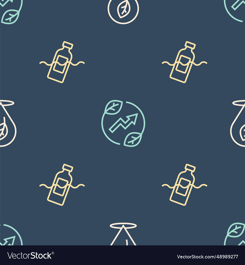Set line location with leaf the problem vector image Set line location with leaf the problem