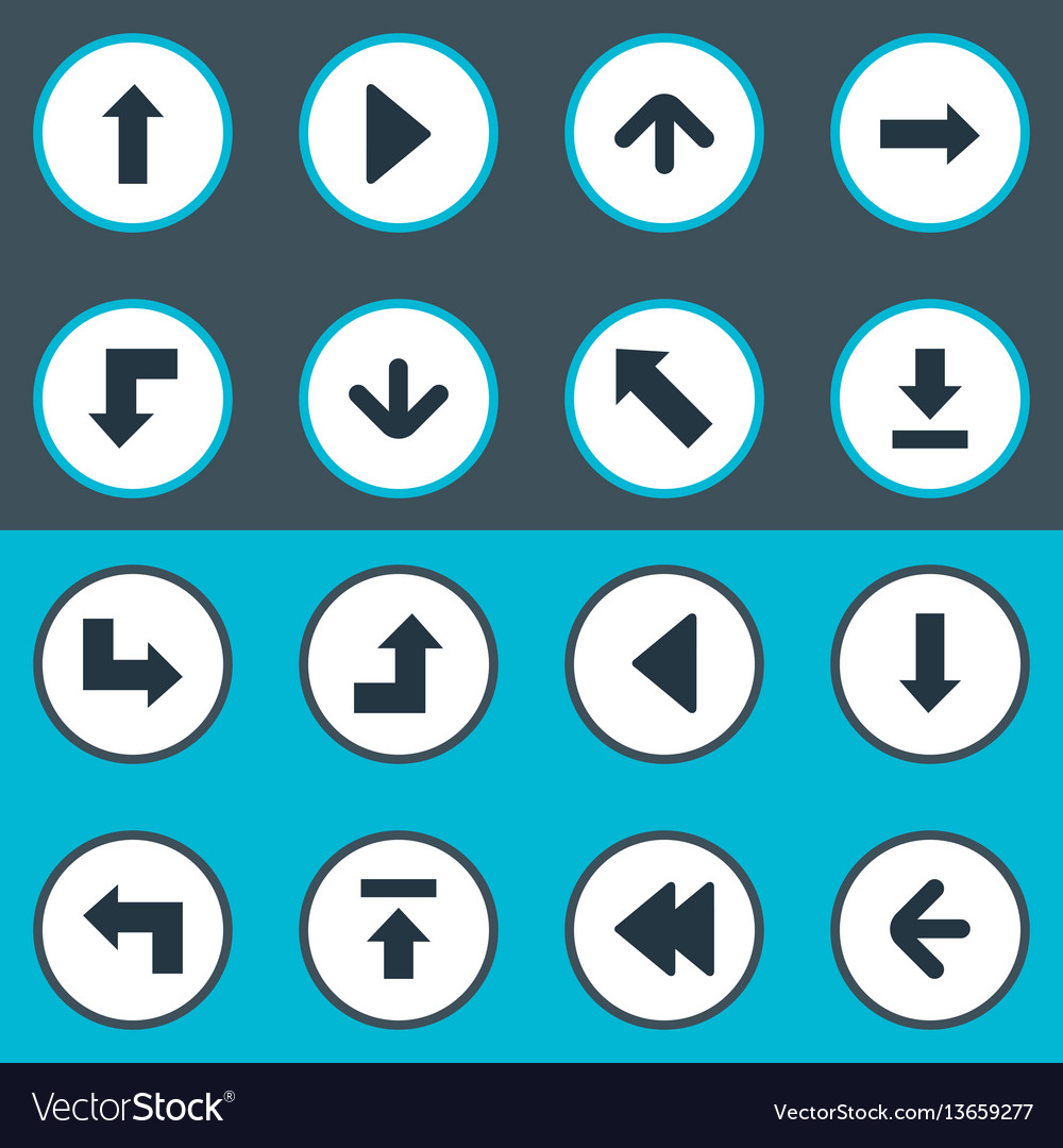 Set of simple indicator icons