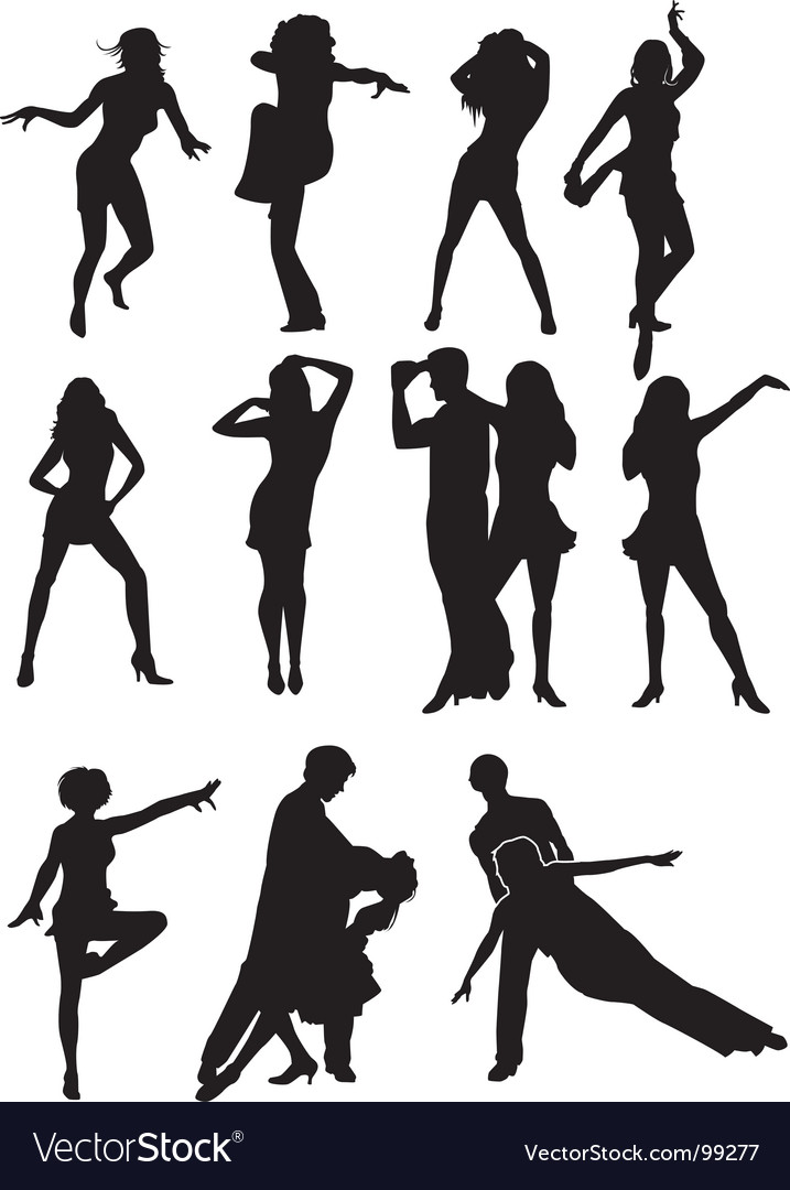 Silhouetted Dancing Figures