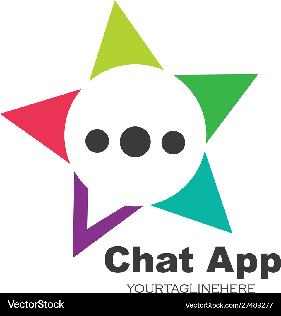 Speech bubble logo icon Royalty Free Vector Image