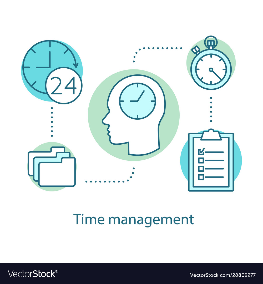 Time management concept icon Royalty Free Vector Image